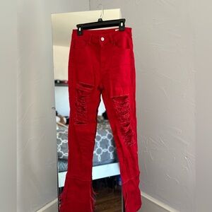 Red jeans